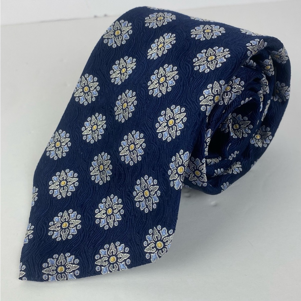 Robert Talbott Best of Class Navy Blue Silk Tie 58x4